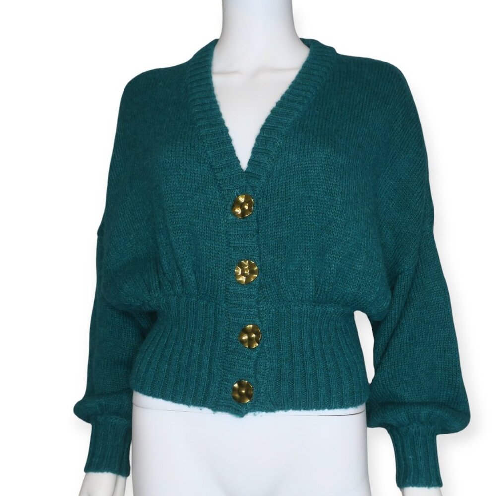 FARM Rio Green Cardigan Sweater - Picture 3 of 8